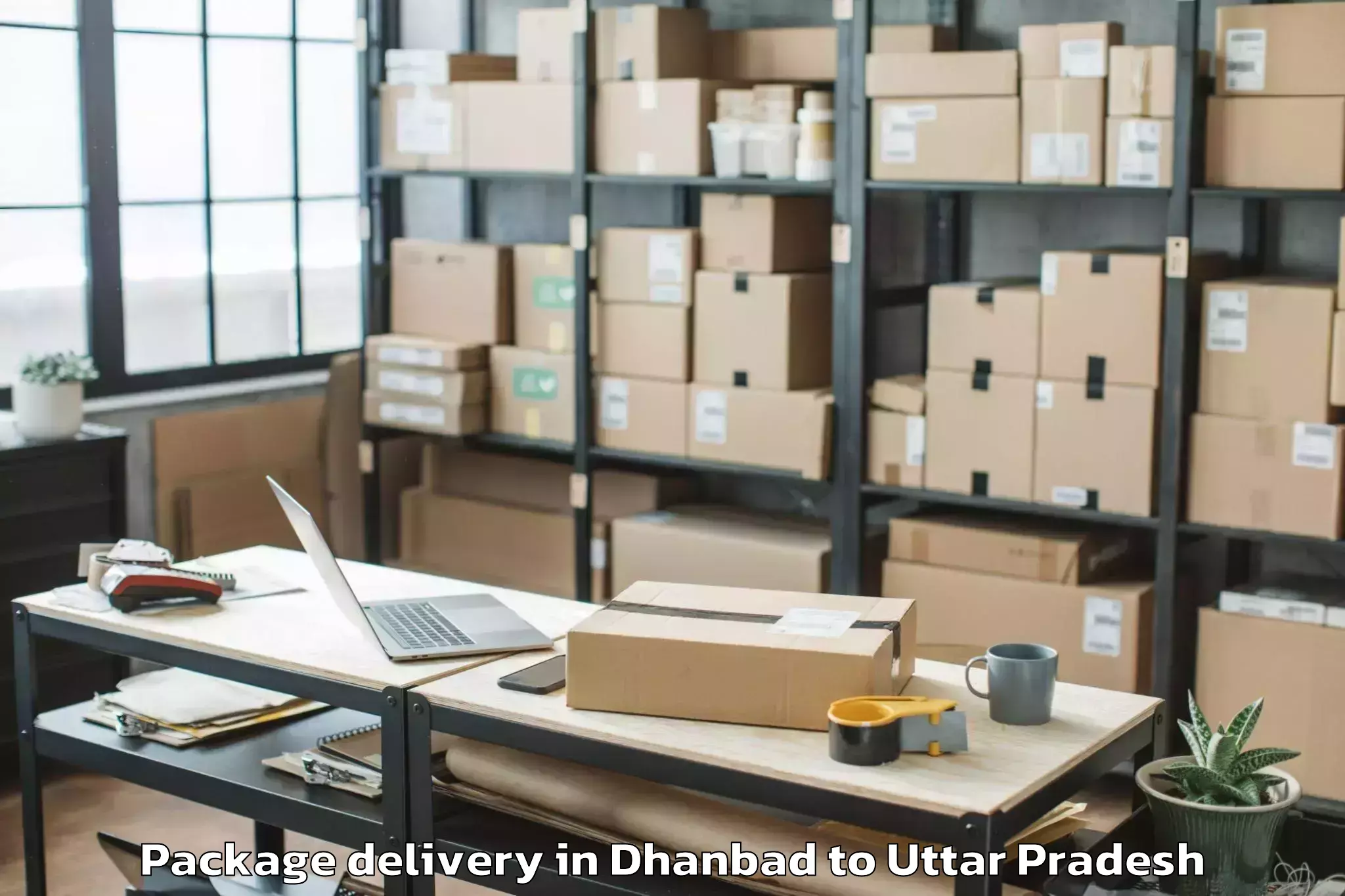 Reliable Dhanbad to Lulu Mall Lucknow Package Delivery